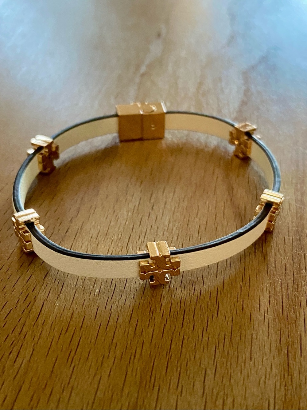 Tory Burch Icon Bio Bracelet with Gold Logo Accents